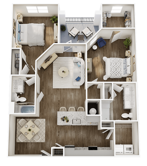 A detailed floor plan of a house showing all the rooms and their layout.
